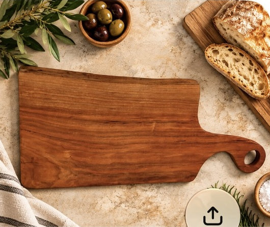 Handcrafted Cherry Wood Charcuterie Board | One-of-a-Kind
