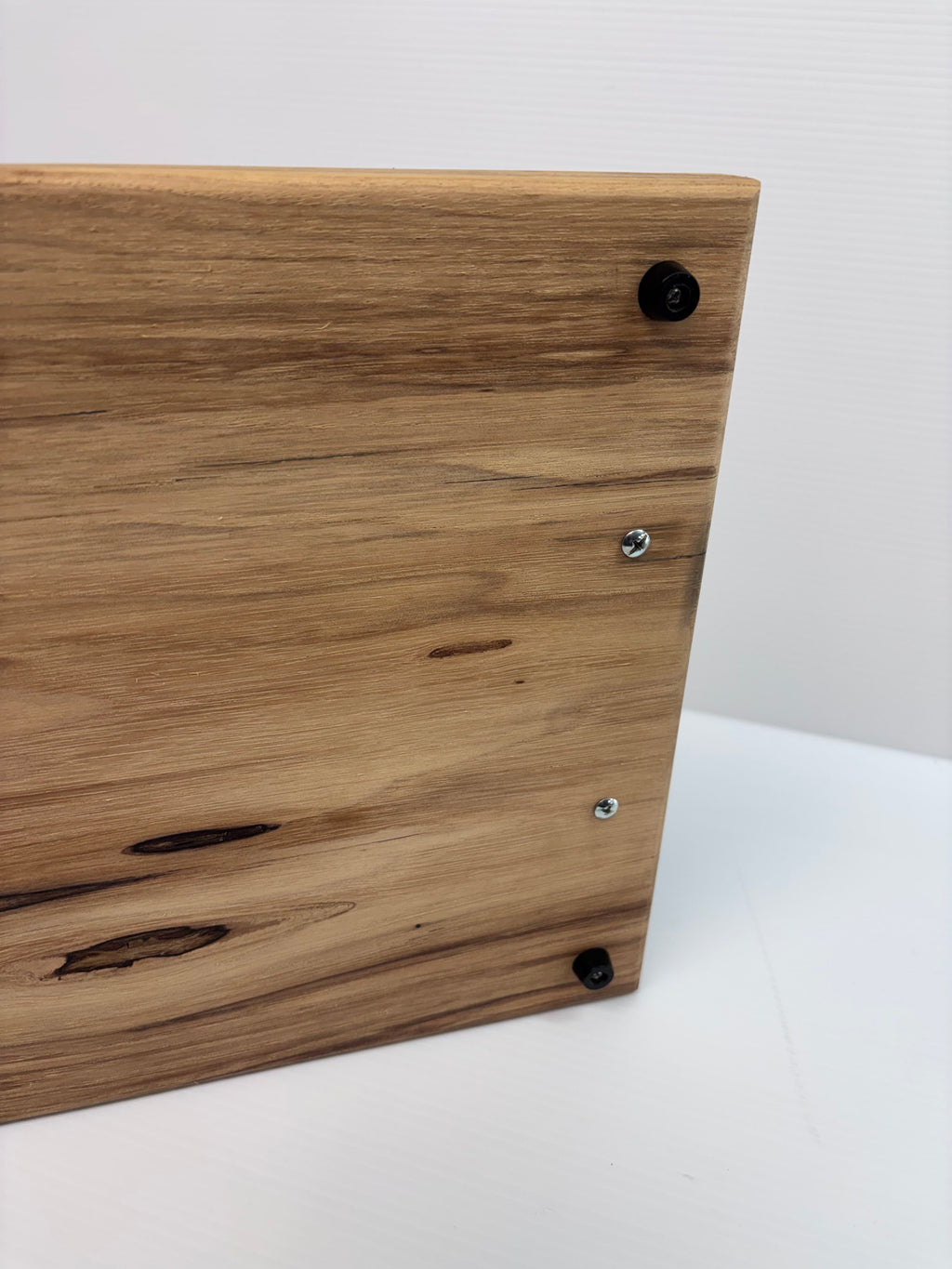Handcrafted Hickory Serving Tray with Black Metal Handles | One-of-a-Kind