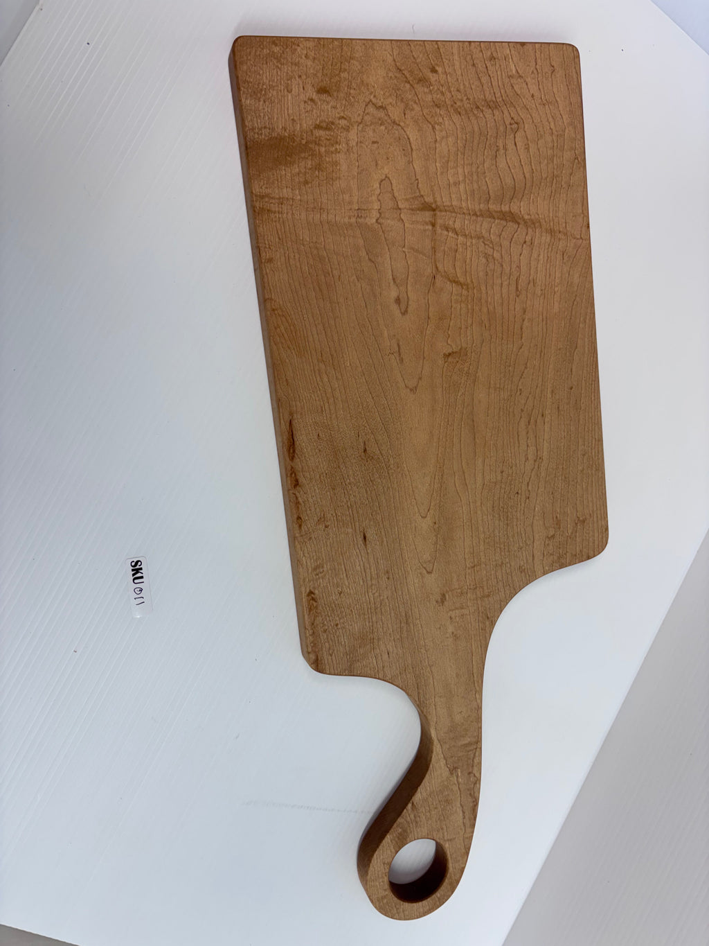 Handcrafted Hard Maple Face-Grain Cutting Board with Handle | One-of-a-Kind