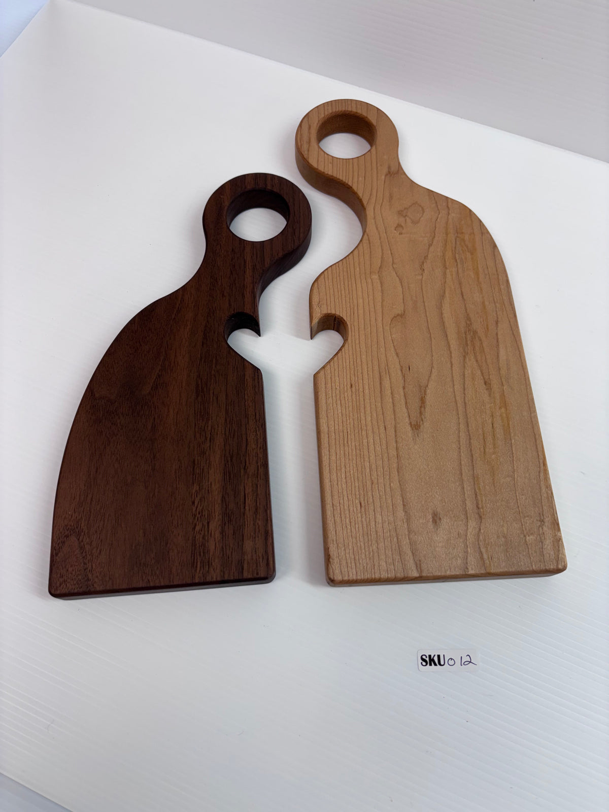 Handcrafted Maple & Walnut Two-Piece Heart Cutting Board | One-of-a-Kind