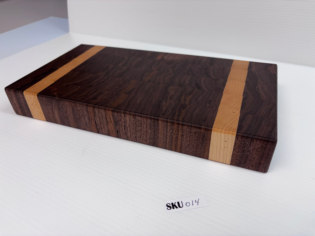 Handcrafted Walnut & Cherry End-Grain Cutting Board | One-of-a-Kind