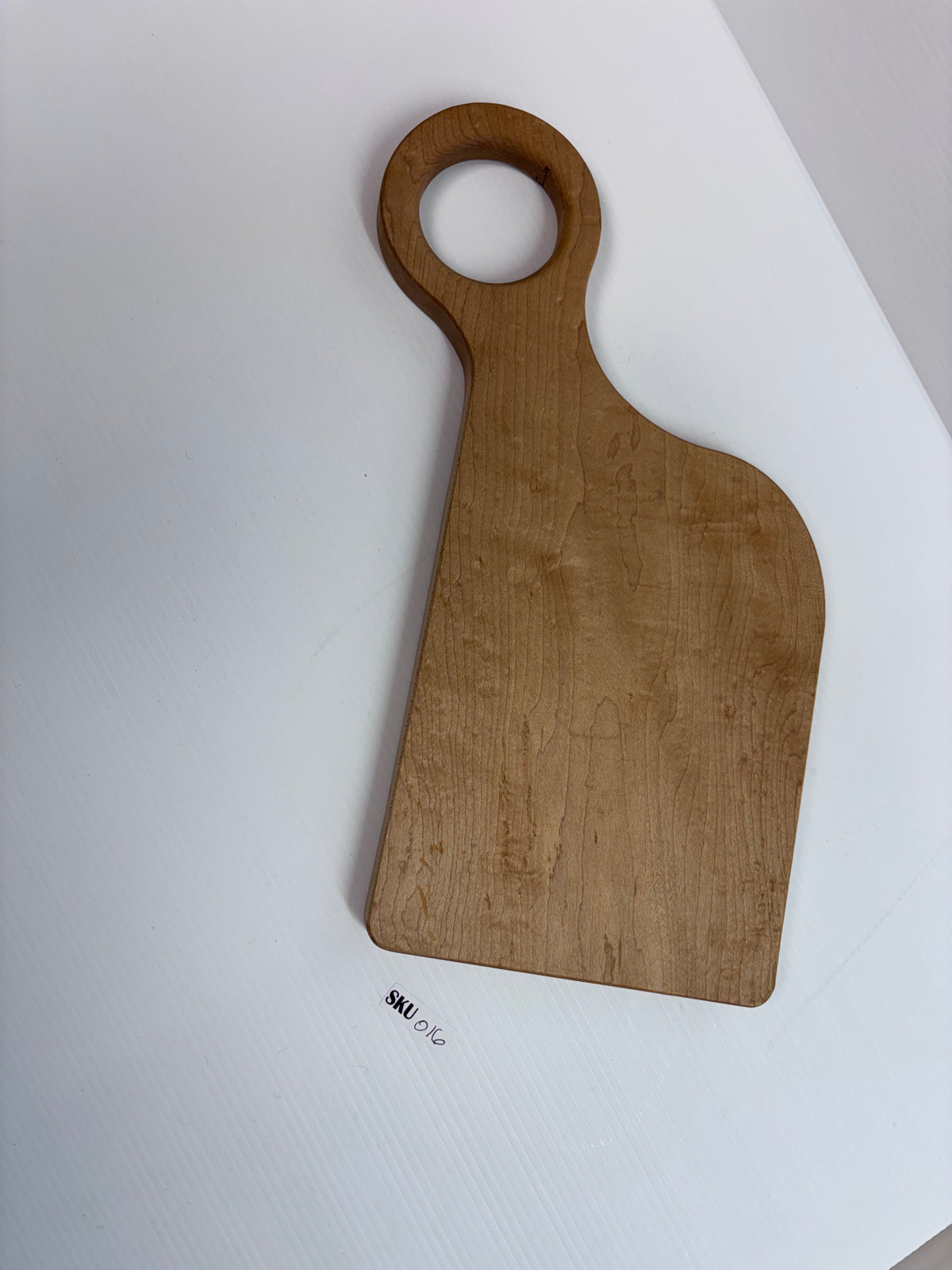 Handcrafted Hard Maple Face-Grain Cutting Board with Handle | One-of-a-Kind