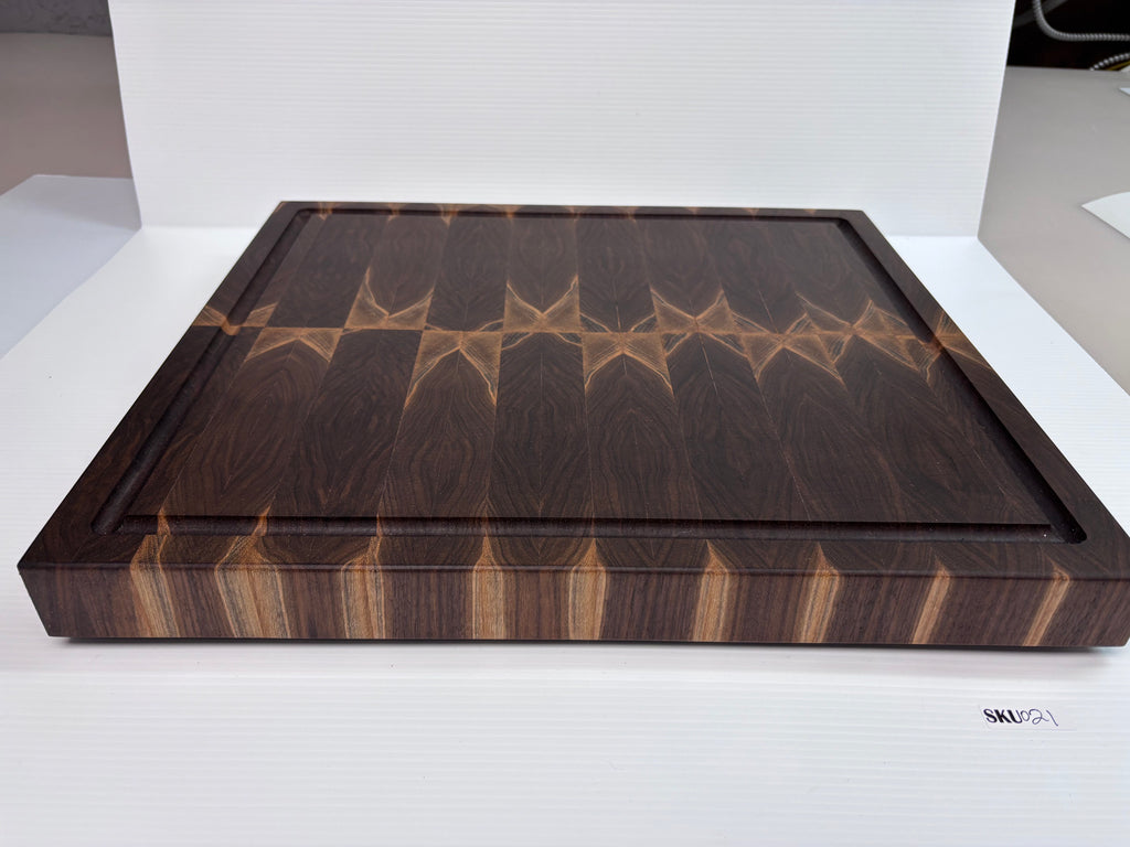 Handcrafted Large Walnut End-Grain Chopping Board | One-of-a-Kind