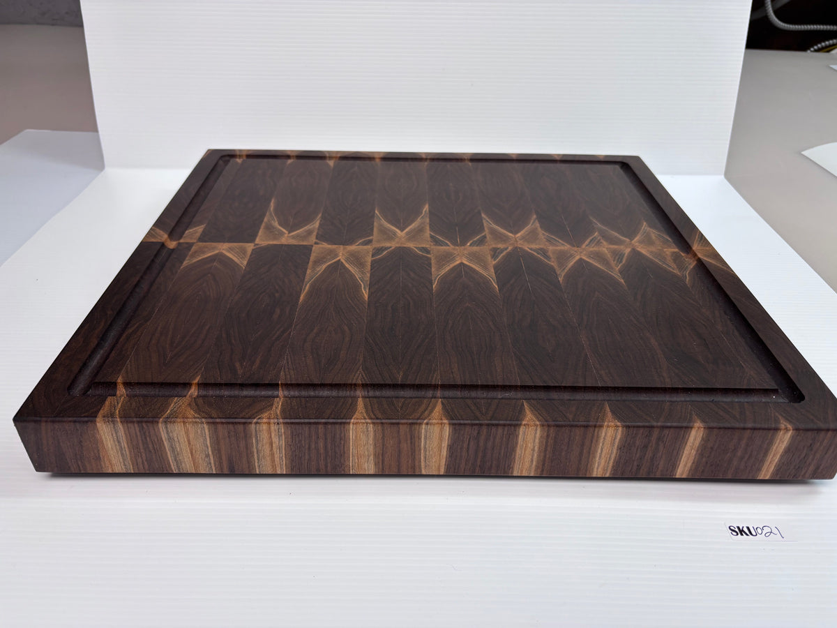 Handcrafted Large Walnut End-Grain Chopping Board | One-of-a-Kind