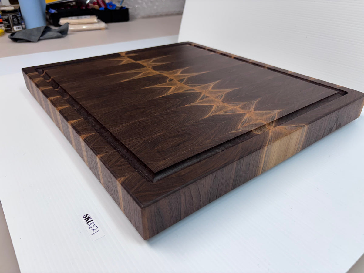 Handcrafted Large Walnut End-Grain Chopping Board | One-of-a-Kind