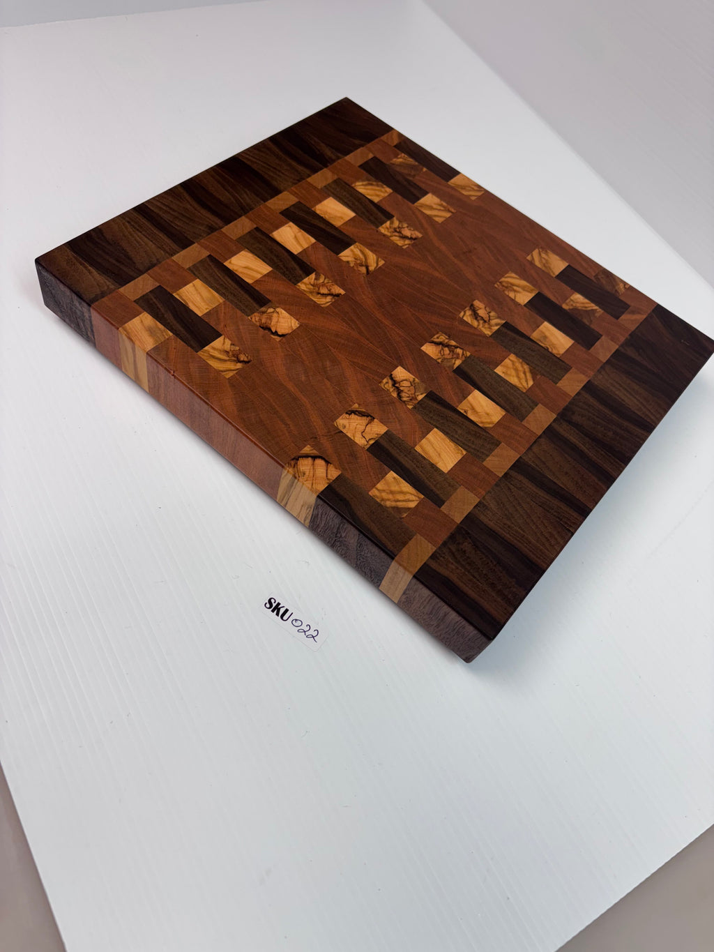 Handcrafted Premium Mixed-Hardwood End-Grain Cutting Board | One-of-a-Kind