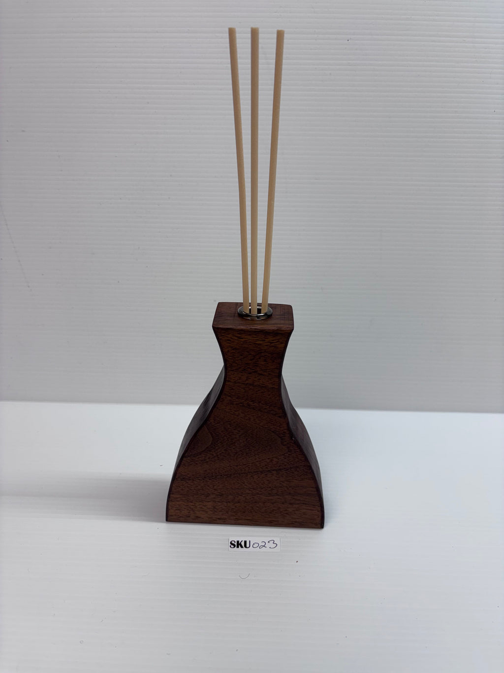 Handcrafted Wooden Bud Vase | Dark Wood Decorative Vase
