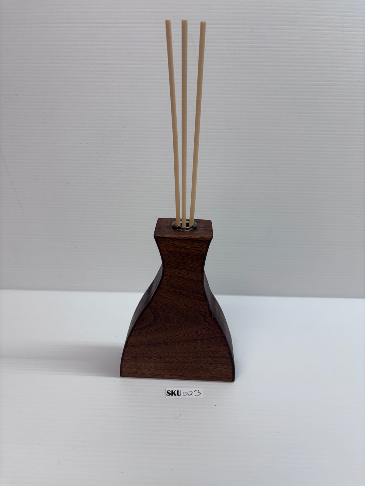 Handcrafted Wooden Bud Vase | Dark Wood Decorative Vase