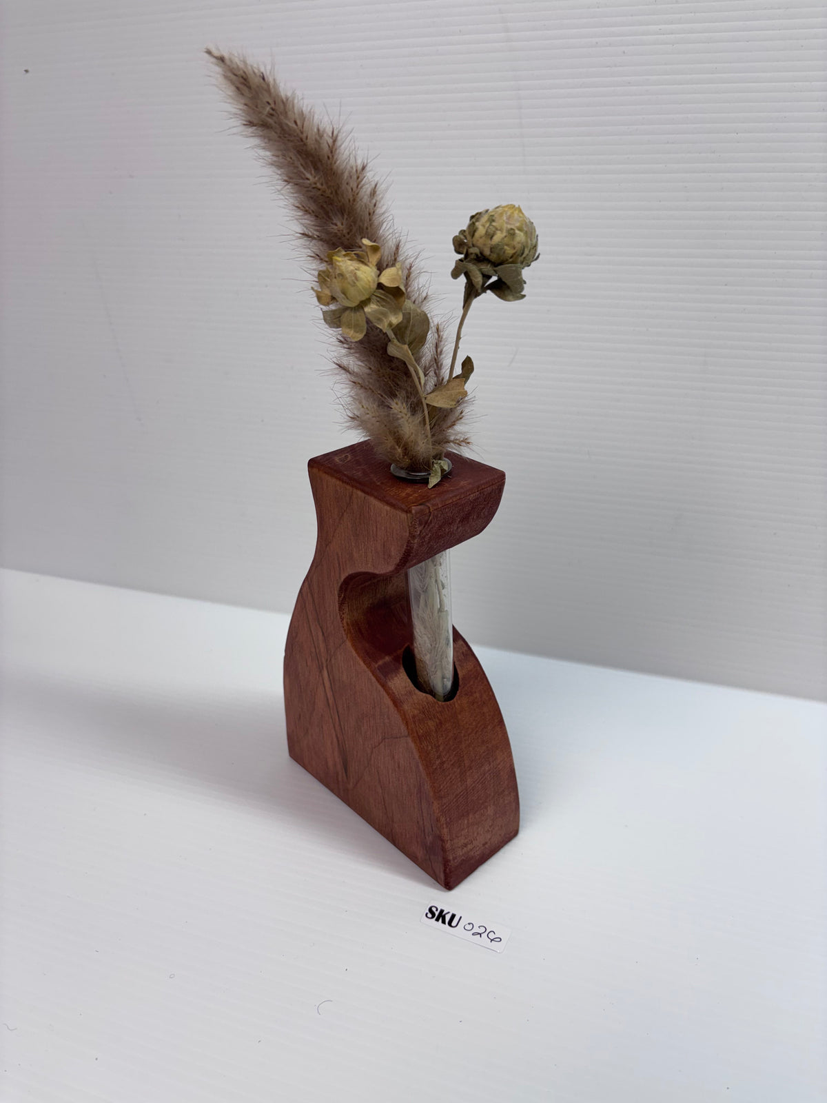 Handcrafted Ambrosia Maple Wooden Bud Vase | Sculptural Home Decor