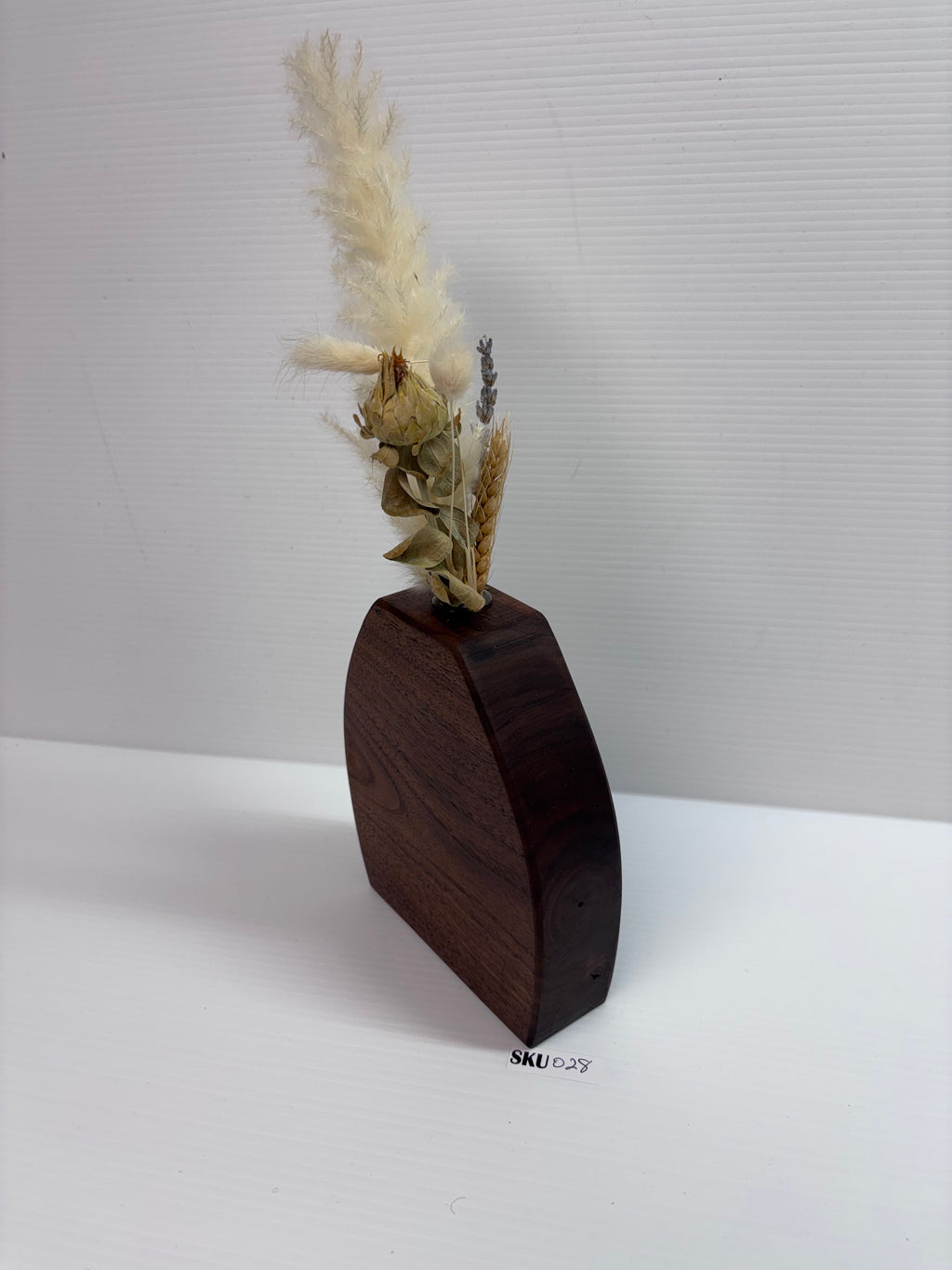 Handcrafted Walnut Wooden Bud Vase | Modern Rustic Home Decor