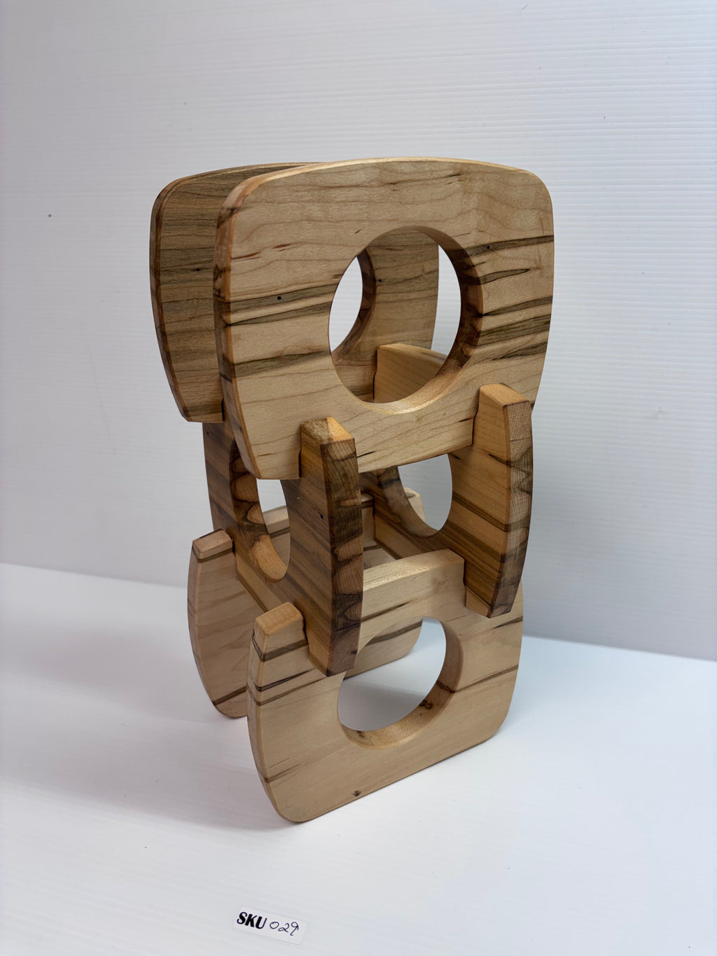 Handcrafted Ambrosia Maple Two-Bottle Wine Rack | Wooden Wine Holder
