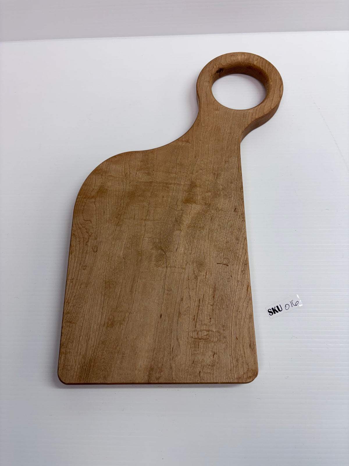 Handcrafted Hard Maple Face-Grain Cutting Board with Handle | One-of-a-Kind